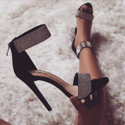 China Black stiletto high heels of the latest beautiful summer light women's fashion sandals for sale