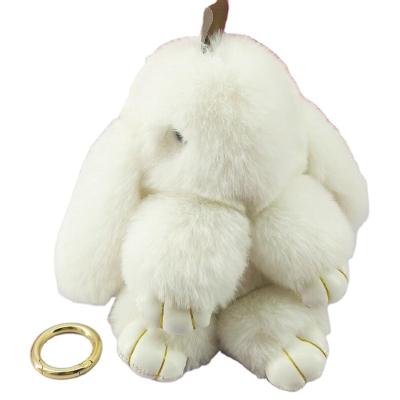 China New style key chain fashion fluffy bag charm hot selling attractive colorful teddy bear style bag charm for sale