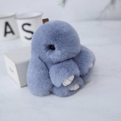 China Fashion unique products to buy 2021 new design real rex rabbit fur pop the key chain for sale