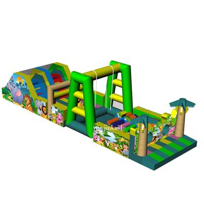 China Entertainment manufacturer supply type new inflatable obstacle castle on land/high quality pass through bouncy castle for sale for sale