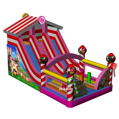 China Playground Kids Castle Inflatable Bouncy Castle Combos Jumping Inflatable Bounce House With Water Slide for sale