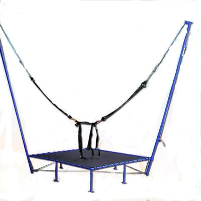 China New European Popular Design Steel Outdoor Movable Folding Single Spring Bungee Trampoline for sale