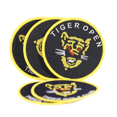 China 3D Fashion Wholesale Cheap Logo Badge Tiger Patches Woven By Design for sale