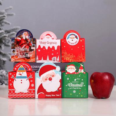 China New Recycled Materials Christmas Apple Box Creative Handmade Christmas Eve Candy Carrying Gift Box for sale