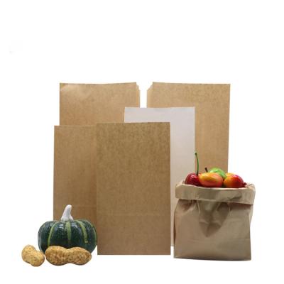 China Custom Food Square Kraft Paperboard Kraft Paper Food Wrap Packaging Bag for sale