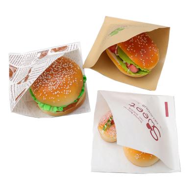 China Disposable Paper Pouch To Go Sandwich Bag Deli Bags Food Packaging for sale