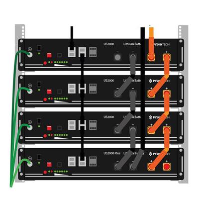 China US2000C Pylontech Solar Powered Solar Battery For Solar System Lithion Ion Phosphate Battery Pack Hybrid Inverter 6000 Times Cycle for sale