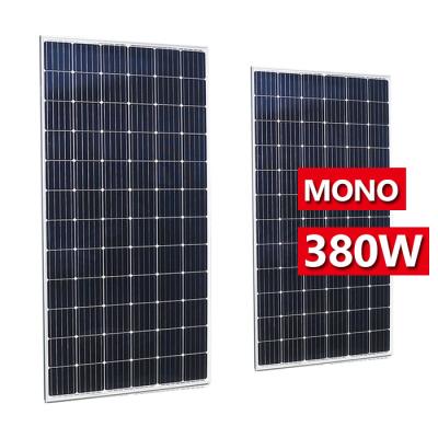 China monocrystalline solar panel 380w solar panel price in kenya 166mmx166mm for sale