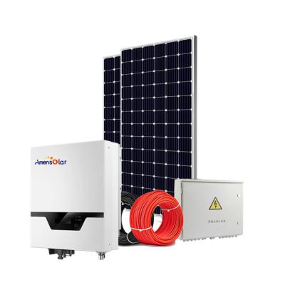 China Good Quality Industrial House Amensolar Chinese Supplier On Grid Solar Power System AM-SYSTERM-3KW ONGRID for sale