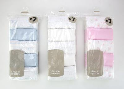 China 5pk Muslin Baby Cloth Diapers Cotton Nappies 140GSM 75x75cm Woven Absorb Fast for sale