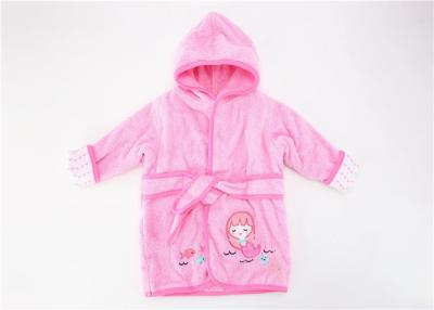 China Natural Pink Toddler Cotton Bathrobe , Baby Shower Robe Cute Fun Designs for sale