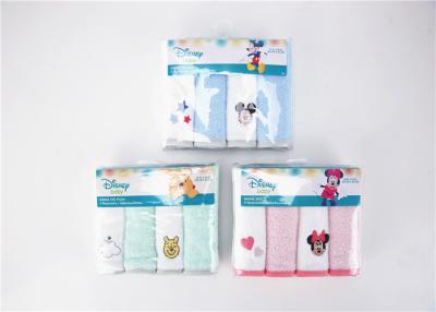 China 100% Cotton Baby Bath Washcloths 4pk Woven Washcloth Highly Water Absorbent for sale