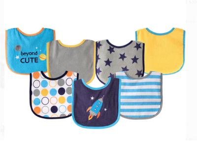 China Waterproof Backing Baby Feeding Bibs Cotton Poly Blend Material Lightweight for sale