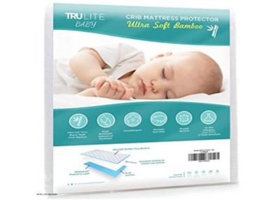 China Non Slip Baby Cot Mattress Protector , Infant Mattress Pad Softest Bamboo Rayon Fiber for sale