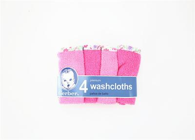 China 4pk Woven Washcloth Baby Bath Washcloths 100% Cotton OEM/ODM for sale