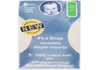 China Reusable Baby Cloth Diapers Inserts 6 Pack Baby Cotton Nappies OEM/ODM Available for sale