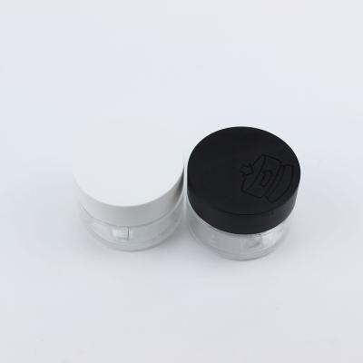 China Personal Care 50ml Plastic Jar With 52mm Black White Plastic Child Resistant Cap for sale