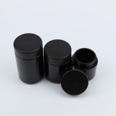 China Wholesale Custom 44mm Child Safety Glass Plastic Black Kid Resistant Potty Cap For 2oz 3oz 4oz Black Glass Jar for sale