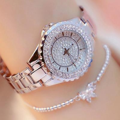 China Single Folding Buckle Women Watches Diamond Super Snap Lower Arc Set Quartz Diamond Set Temperament Disc Beaded Bracelet for sale