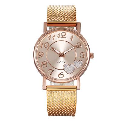 China Simple Folding Necklace Ring Earrings Customized Buckle Ladies Gift Creative Watch Strap Set Set Oversized Dial Decorative Watches for sale