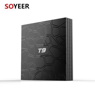 China OEM Service Soyeer Factory T9 RK3318 Android 9.0 Quad Core Android TV BOX 2.4G/5G wifi Smart TV Box T9 Dual for sale