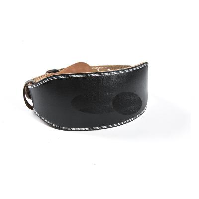 China Customized high quality cowhide sports leather black leather belt for weightlifting and squats for sale