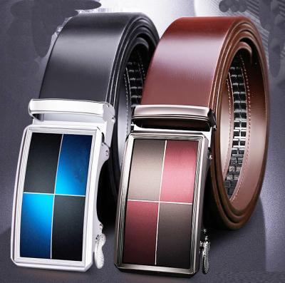 China Luxury Cowhide 3.5cm Mens Belt Automatic Buckle Top Strong Genuine Leather Automatic Belt for sale