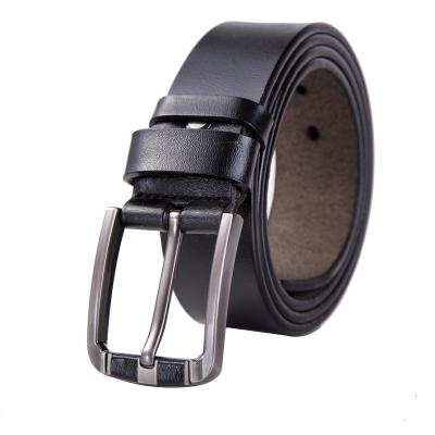 China Classic Zinc Alloy Pin Buckle Genuine Cowhide Men Belts 3.8cm Width Genuine Leather Belt for Men, Custom Made Leather Belt for sale