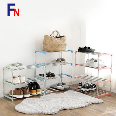 China Sustainable Wholesale High Quality Modern Indoor 3 Layer Stainless Steel Shoe Rack for sale