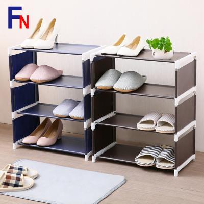 China Durable High Quality Modern Waterproof Indoor 4 Layer Stainless Steel Shoe Rack for sale