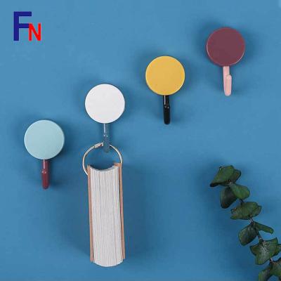 China Minimalist 10 Pieces Cute Non-listing Decorative Wall Hooks ABS Plastic Adhesive Wall Hook Wall Hooks for sale