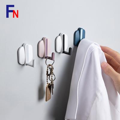 China Minimalist 8 Pieces Cute Non-listing Decorative Wall Hooks ABS Plastic Adhesive Wall Hook Wall Hooks for sale