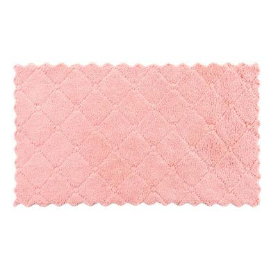 China 16*25cm Microfiber Kitchen Dish Cloth Stocked Absorbent Towel, Non-stick Oil Wash Cloth Cloth, Household Dishwasher Cleaner Mopping Tools for sale