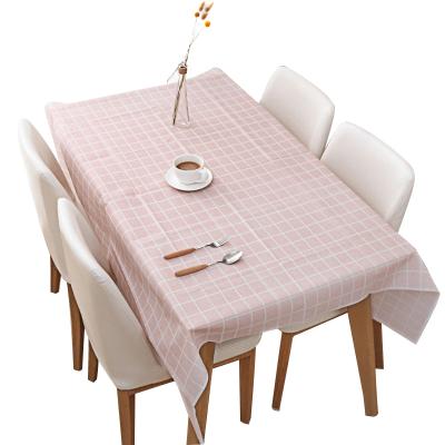 China Table Home Style Lattice Ins. Fabric Coffee Table Simplicity PVC Waterproof And Oil-proof Disposable Mat for sale