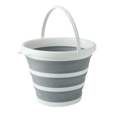 China Viable Arrival Silicone Folding Bucket Large Capicity Save Space Washabe Fishing Camper Bucket Kitchenware Balde Barrel for sale