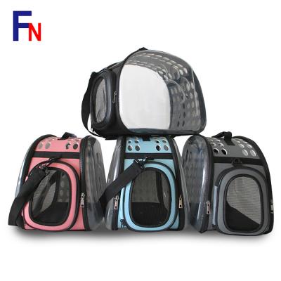 China Breathable Plastic Pet Tote Shoulder Bag Duarable Cat Airline Travel Portable Pet Carrier for sale