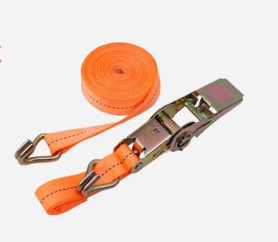 China Lashing Cargo Strap 1 Inch 25mm 5M Spanngurt Endless Ratchet Lashing Strap Down Belt Ratchet Link Without Hook for sale