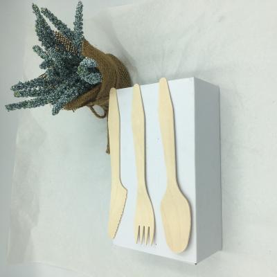 China Disposable compostable alternative to plastic disposable wooden cutlery set for sale