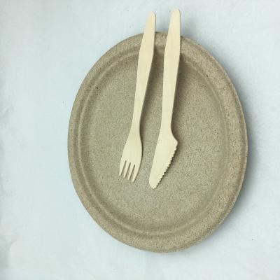 China Disposable 160mm Biodegradable High Quality Disposable Fork Wood Knife Spoon Wooden Cutlery Set Outdoor for sale