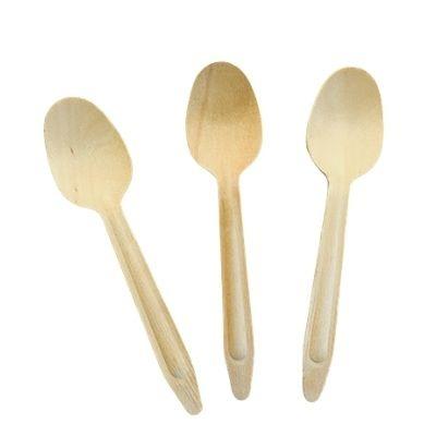 China Disposable Birch Wood Mini Wooden Spoon Small Disposable Biodegradable for sale