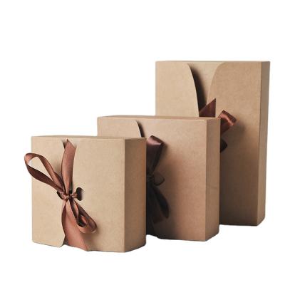 China Recyclable / Disposable High Quality Collapsible Kraft Paper Box Kraft Paper Box Packaging for sale