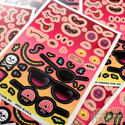 China Anticounterfeit Free Design Custom Kiss Cut Label Sticker Paper Sheet for sale