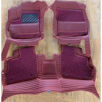 China 5d car accessories leather carpet rug 4 pieces car flat emb carpet rug protector big factory promotion durable wear resistant tartan for sale