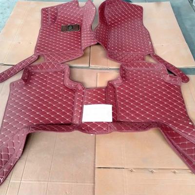 China Tartan Diamond 7D Diamond Car Floor Mats Peep Leather All Weather Custom Luxury Fashion Custom Car Floor Mats Wholesale Production for sale