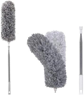 China Dust Cleaning Bendable Feather Duster With Extra Long 95 Inches Telescopic Expandable Microfiber Duster for sale