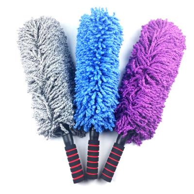 China Extendable Long Reach Handle Microfiber Hand Feather Powder Car Cleaning Cloth With Extension Pole for sale