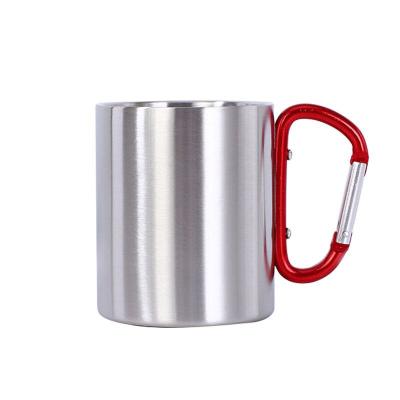 China Stored 300ml Coffee Mug Stainless Steel Double Wall Rising Cup Water Cup for sale