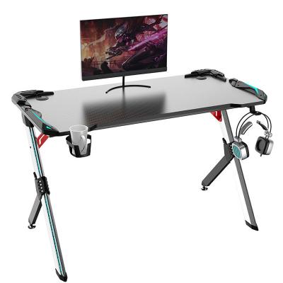 China (Height)Adjustable Gaming Computer Desk Racing Computer Table With LED for sale