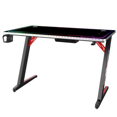 China Latest Design LED Gaming Table PC RGB Esports Computer Kid Customized New Kid Customized Gaming Desk With Led for sale