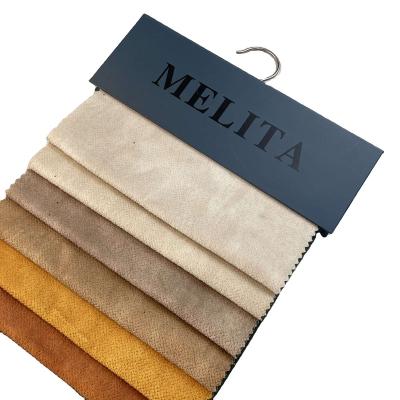 China MELITA#Three sustainable laryers Knitted embossed buckskin fabric printed modern sofa velvet fabric for upholstery car seat wholesale for sale